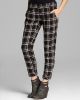Crinkle Plaid Pegged Pants