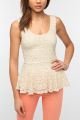 Daisy Lace Peplum Tank Top