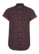 Dark Red Tartan Short Sleeve Shirt