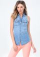Denim Sleeveless Shirt