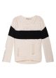 Destroyed Holey Striped Sweater