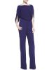 Dezi Woven Boat-Neck Jumpsuit, Purple Haze