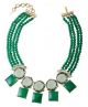 Double Row Green Statement Necklace