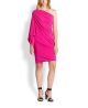 Draped One-Shoulder Stretch Jersey Dress