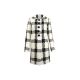 Ecru Wool Check Coat
