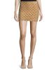 Elana Studded Suede Mini Skirt, Tan