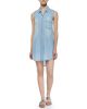 Elizabeth Sleeveless Denim Shirtdress, Light Vintage
