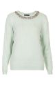 Embellished Neckline Sweater