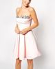 Embellished Peekaboo Bandeau Dress