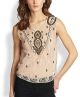 Embellished Silk Lace Top