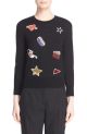 Embroidered Patch Wool Sweater