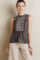 Embroidered Peasant Tank