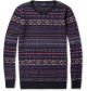Fair Isle Knitted Crew Neck Sweater