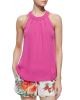 Fantina Braided-Collar Tank Top, Orchid