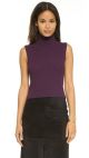 Fitted Sleeveless Turtleneck Top