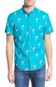 'Flamingo Stand' Slim Fit Short Sleeve Sport Shirt