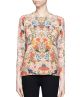 Floral Embroidery Print Sweater