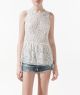 Floral Lace Peplum Top