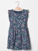 Floral open-back flutter dress