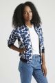 Floral Print Jersey Bomber Jacket