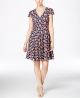 Floral-Print Cap-Sleeve Fit & Flare Dress