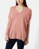 Front Seam V-Neck Sweater