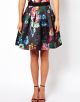Full Skirt in All Over Floral Print