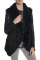 Fur Leather Jacket Black