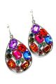 Gem Tear Drop Earrings