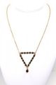 Geometric Triangle Necklace in Black Swarovski Pearls