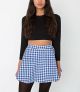 Gingham Corduroy Circle Skirt