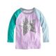 Girls' sequin star colorblock baseball tee