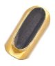 Gold and Black Jade Spear Cigar Band Ring