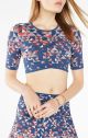 Gracy Triangle Knit Jacquard Crop Top