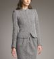 Gray Zipfront Tweed Jacket
