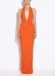 Halterneck Maxi Dress with Deep Plunge