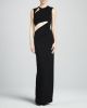 High-Neck Evening Gown with Cutouts