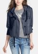 Hooded Crop Chambray Jacket