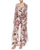 Hooded Floral-Print Chiffon Jacket & Cross-Front Floral-Print Jumpsuit