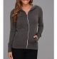 Hoodie solid slim fleece