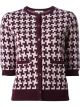 houndstooth pattern cardigan