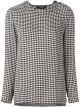 houndstooth print blouse