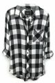 Hunter Plaid Shirt in Black/White Check