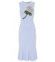 Hydrangea Embellished Flounce-Hem Dress