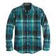 Indian Cotton Shirt in Atlantic Ocean Plaid