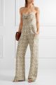 Javari strapless knotted jacquard jumpsuit