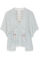 Joy embroidered striped cotton top