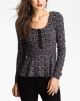 Lace Peplum Henley