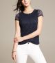 Lace Top in Preppy Navy