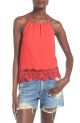 Lace Trim Halter Top
